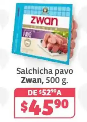 Soriana Híper Zwan salchicha pavo oferta
