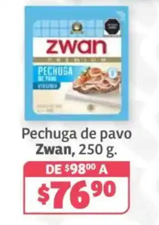 Soriana Híper Zwan pechuga de pavo oferta