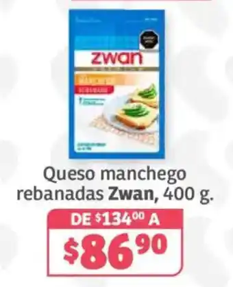 Soriana Híper Zwan queso manchego rebanadas oferta