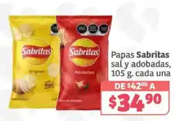 Soriana Híper Sabritas papas sal y adobadas oferta