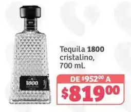 Soriana Híper Tequila 1800 cristalino oferta
