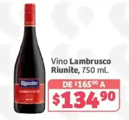 Soriana Híper Riunite Vino Lambrusco oferta