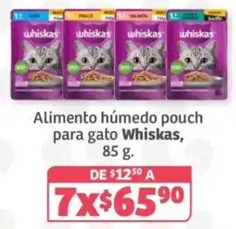Soriana Híper Whiskas alimento húmedo pouch para gato oferta