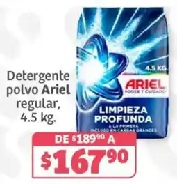 Soriana Híper detergente polvo ariel regular oferta