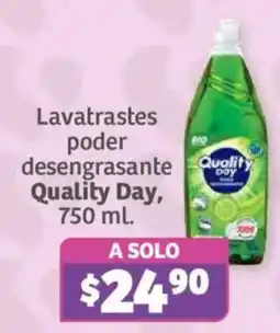 Soriana Híper Quality Day lavatrastes poder desengrasante oferta