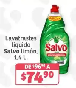 Soriana Híper Salvo lavatrastes líquido limón oferta