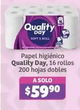 Soriana Híper Quality Day papel higiénico oferta