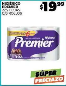 Merco Premier - higienico premier 225 hojas c/6 rollos oferta