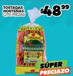 Merco Tostadas nortenas c/70 piezas oferta
