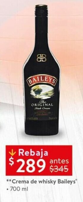 Walmart Crema de Whisky Baileys 700ml oferta