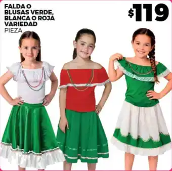 Falda O Blusas Verde, Blanca O Roja