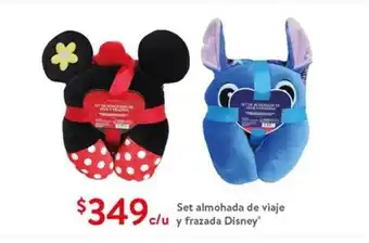 Set almohada de viaje y frazada Disney
