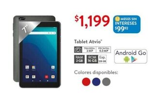 Walmart Tablet Atvio oferta