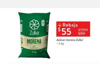 Walmart Azucar morena Zulka 2 kg oferta