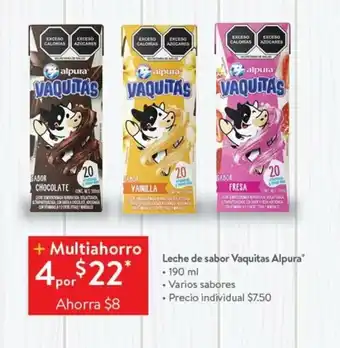 Walmart Leche de sabor Vaquitas Alpura 190 ml oferta