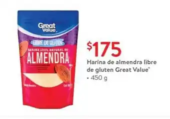 Walmart Harina de almendra libre de gluten Great Value 450g oferta
