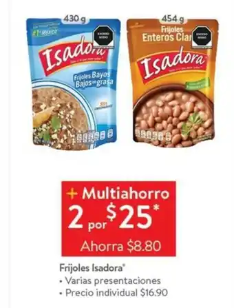 Walmart Frijoles Isadora oferta