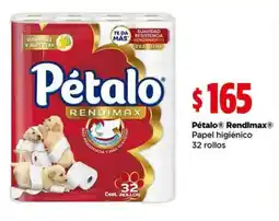 Bodega Aurrerá Pétalo Rendimax Papel higiénico oferta