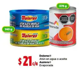 Bodega Aurrerá Dolores Atún en agua o aceite Aurrera Evaporada oferta