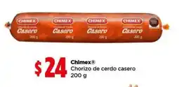 Bodega Aurrerá Chimex chorizo de cerdo casero oferta