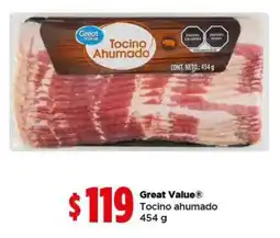 Bodega Aurrerá Great Value Tocino ahumado oferta