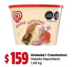Bodega Aurrerá Holanda Cremissimo! Helado Napolitano oferta