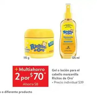 Gel o Locion para el cabello manzanilla Ricitos de Oro
