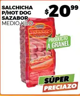Merco Sazabor - salchicha p/hot dog oferta