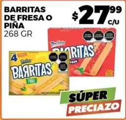 Merco Marinela - barritas de fresa o piña oferta