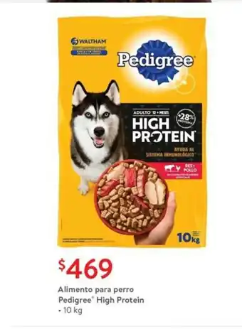 Walmart Alimento para perro Pedigree High Protein 10kg oferta