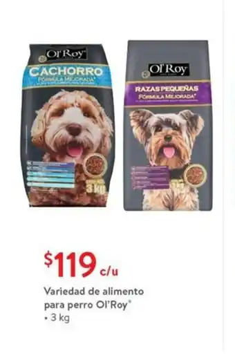 Walmart Variedad de Alimento para perro Ol'Roy oferta