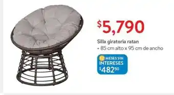 Silla giratoria ratan
