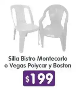 Arteli Silla Bistro Montecarlo o Vegas Polycar y Boston oferta