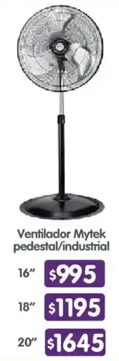Arteli Mytek ventilador pedestal/industrial oferta