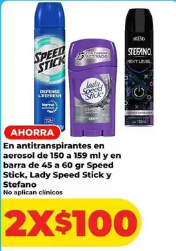 HEB Speed stick - antitranspirantes en aerosol y en barra oferta