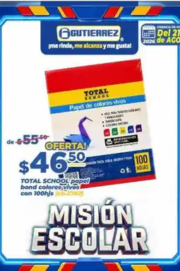 Super Gutiérrez Gutierrez total school papel bond colores vivos oferta