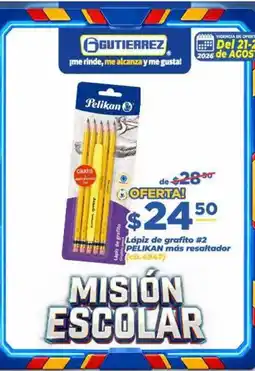 Super Gutiérrez Pelikan Lápiz de grafito #2 oferta