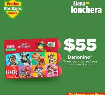 Danonino - queso petit suisse fresa manzana