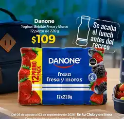 Sam's Club Danone Yoghurt Bebible Fresa y Moras oferta