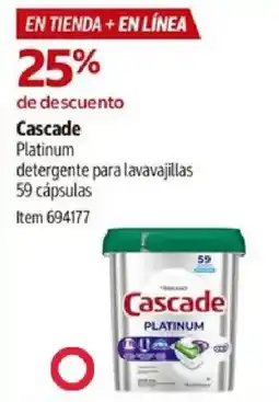 Costco cascade detergente para lavavajillas oferta