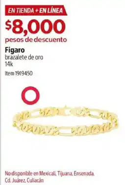 Costco Figaro brazalete de oro 14k oferta