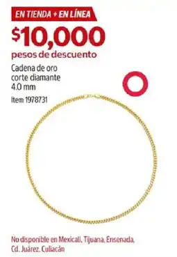 Costco Cadena de oro corte diamante oferta