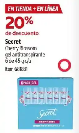 Costco Secret Cherry Blossom gel antitranspirante oferta