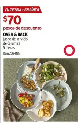 Costco Over & Back juego de servicio de cerámica oferta