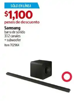 Costco Samsung barra de sonido 3.1.2 canales + subwoofer oferta