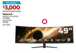 Costco Balamrush monitor Curvo Gaming 49" DQHD cosmos titán oferta
