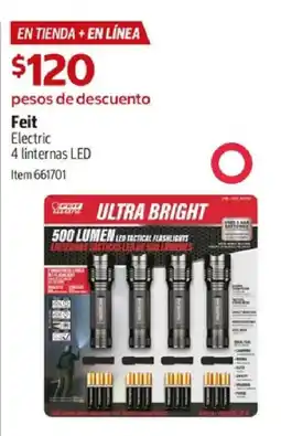 Costco Feit Electric 4 linternas LED oferta