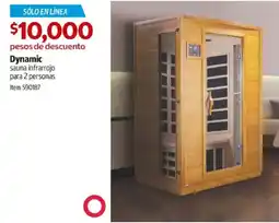 Costco Dynamic sauna infrarrojo para 2 personas oferta