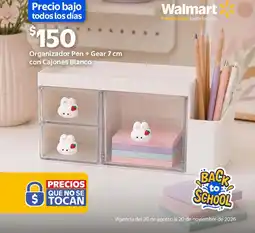 Walmart Walmart Organizador Pen + Gear 7 cm con Cajones Blanco oferta