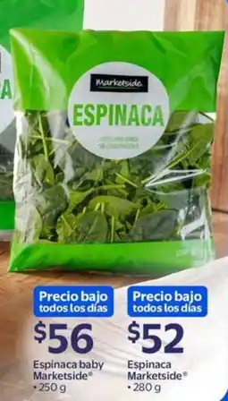 Walmart Marketside espinaca oferta